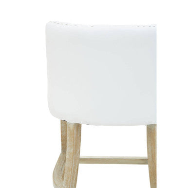 Kensington Townhouse White Leather Effect Bar Chair