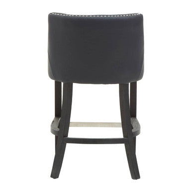 Kensington Townhouse Black Leather Effect Bar Chair