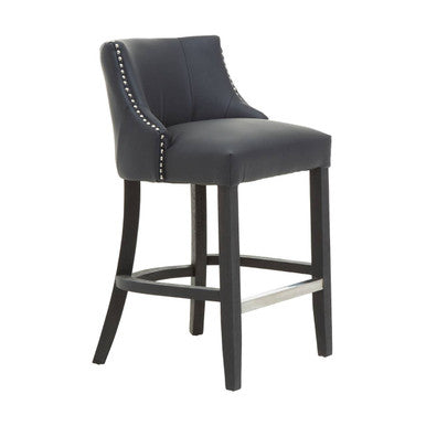 Kensington Townhouse Black Leather Effect Bar Chair