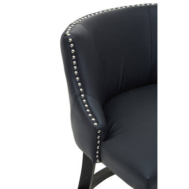 Kensington Townhouse Black Leather Effect Bar Chair