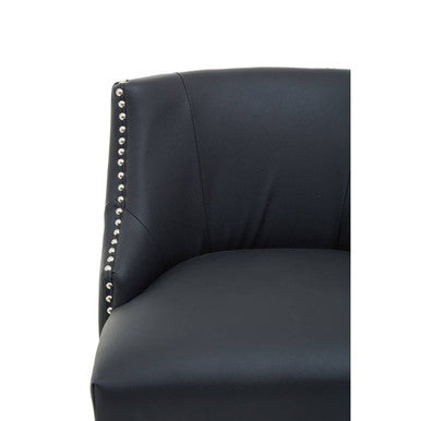 Kensington Townhouse Black Leather Effect Bar Chair