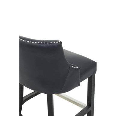 Kensington Townhouse Black Leather Effect Bar Chair
