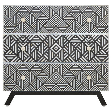 Fusion Mother of Pearl and Mango Wood 3 Drawer Chest