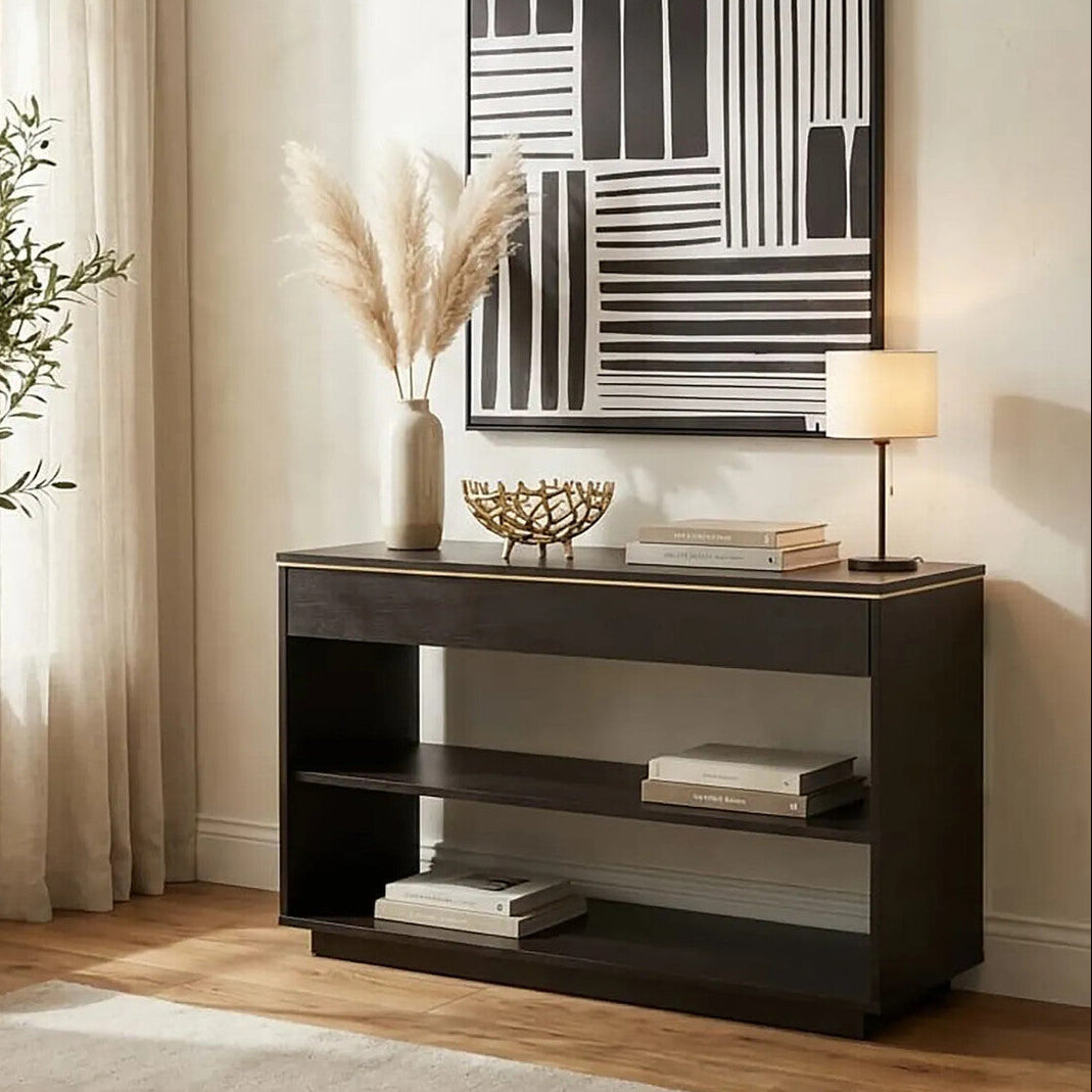 Diamond Oak Veneer Console Table