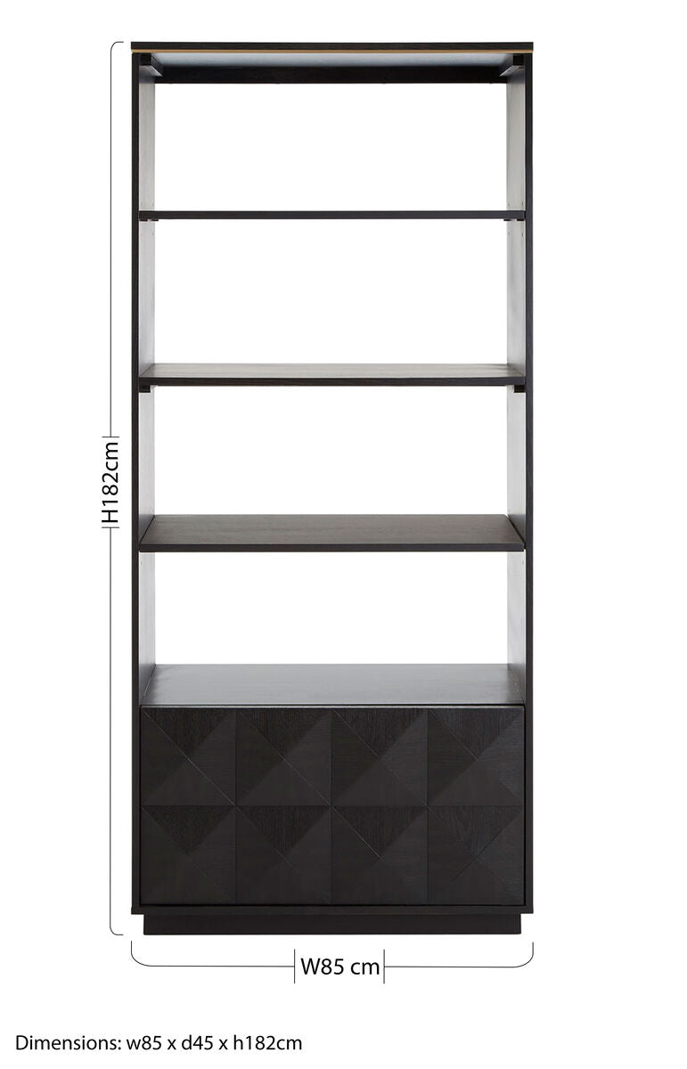 Diamond Oak Veneer Shelf Unit