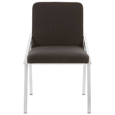Piermount Black Fabric Dining Chair