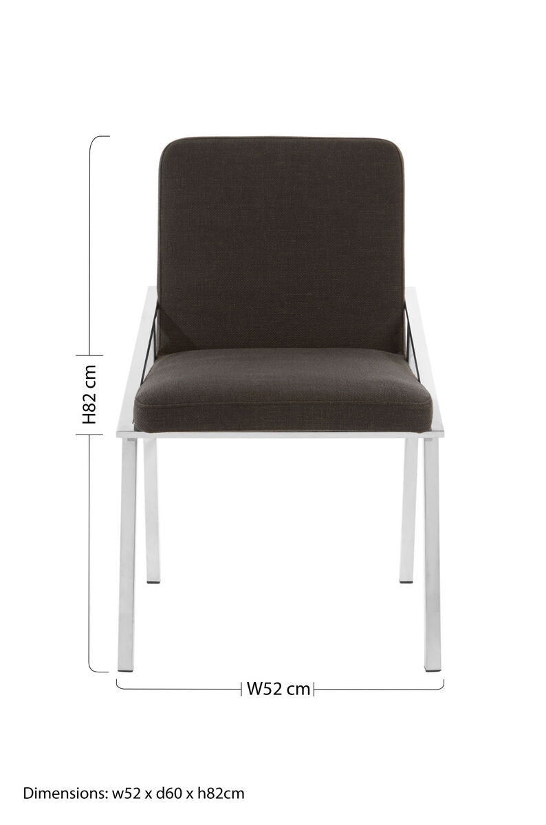 Piermount Black Fabric Dining Chair