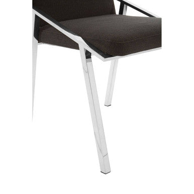 Piermount Black Fabric Dining Chair