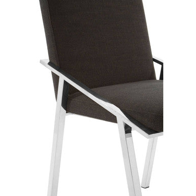 Piermount Black Fabric Dining Chair