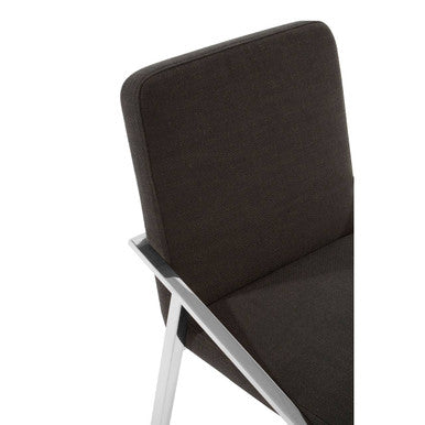 Piermount Black Fabric Dining Chair