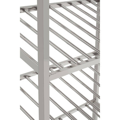 Piermount Silver Finish Wine Bar Shelf Unit