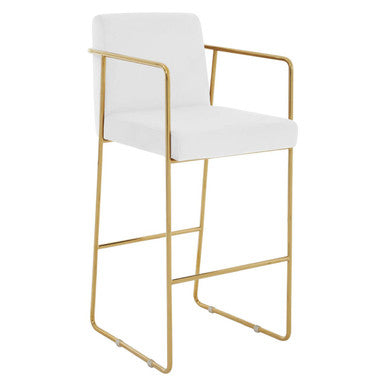 Piermount Mink Velvet Bar Stool