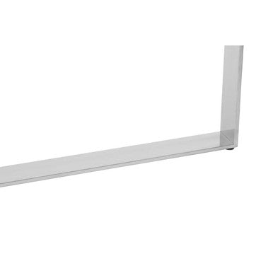 Demas Glass Console Table with Gold and Silver Finish Base
