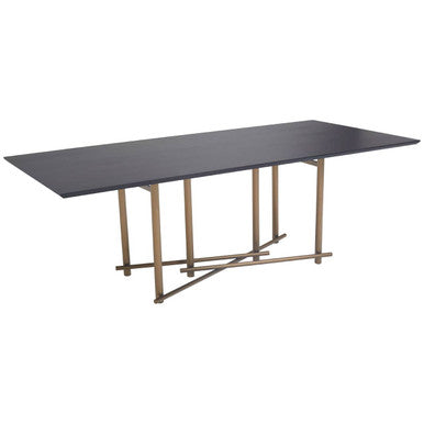 Walnut Veneer Rectangular Dining Table 220cm