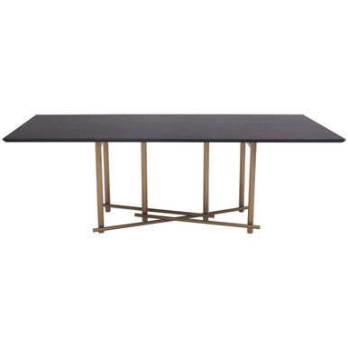 Walnut Veneer Rectangular Dining Table 220cm