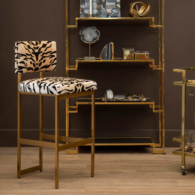 Manhattan Tiger Print Bar Stool