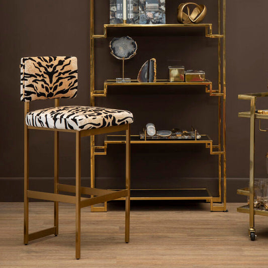 Manhattan Tiger Print Bar Stool