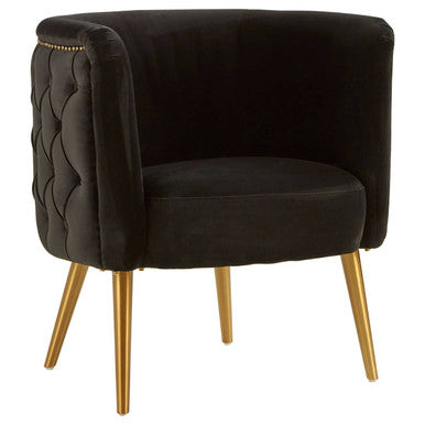 Manhattan Black Fabric Tub Chair