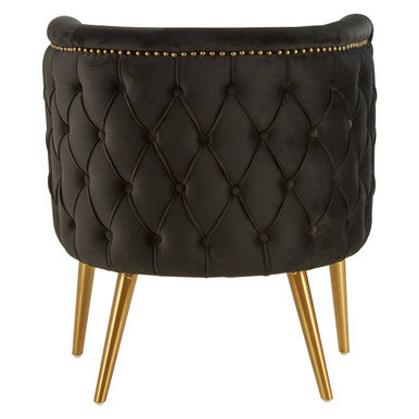 Manhattan Black Fabric Tub Chair