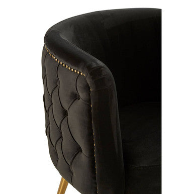 Manhattan Black Fabric Tub Chair