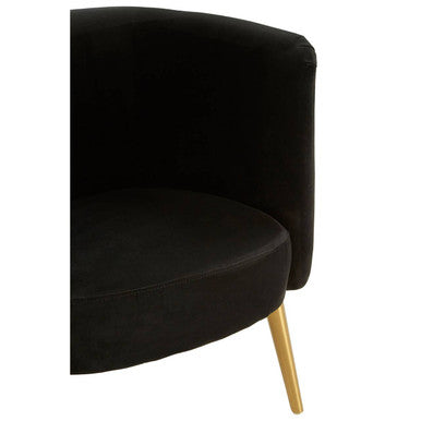 Manhattan Black Fabric Tub Chair