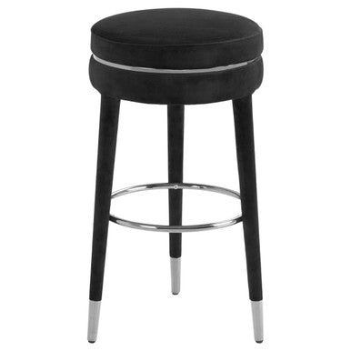Manhattan Grey Velvet Bar Stool