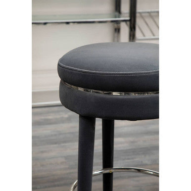 Manhattan Grey Velvet Bar Stool