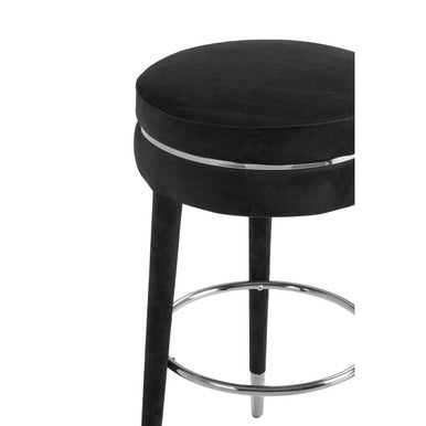 Manhattan Grey Velvet Bar Stool