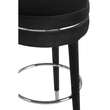 Manhattan Grey Velvet Bar Stool