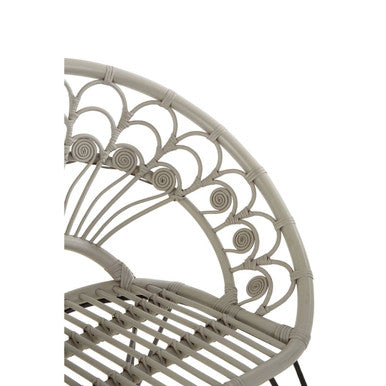 Manado Grey Rattan Chair with Round Back