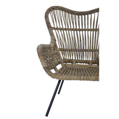 Manado Grey Kubu Natural Rattan Chair