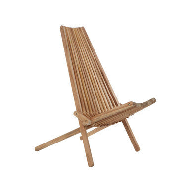Manado Natural Teak Wood High Back Lounge Chair