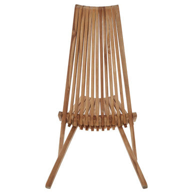 Manado Natural Teak Wood High Back Lounge Chair