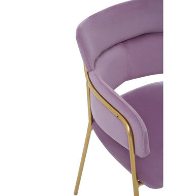 Pink Velvet Dining Chair | Tamzin
