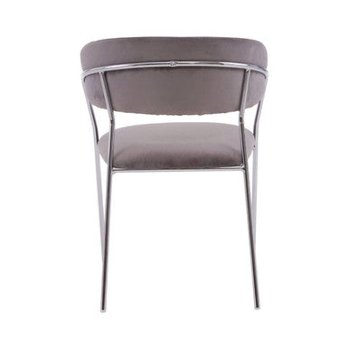 Tamzin Mink Velvet Curved Back Dining Chair