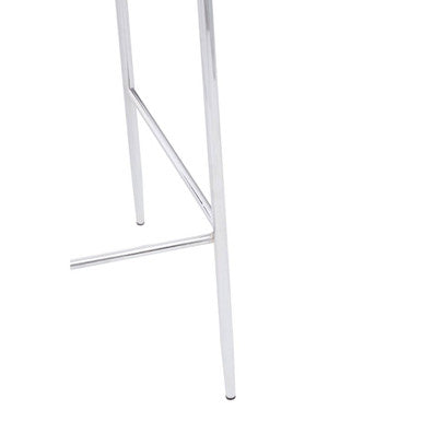 Blue Velvet Chrome Finish Bar Chair | Tamzin