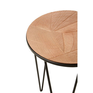 Mirano Copper Nickel and Gold Finish Set of 3 Side Tables