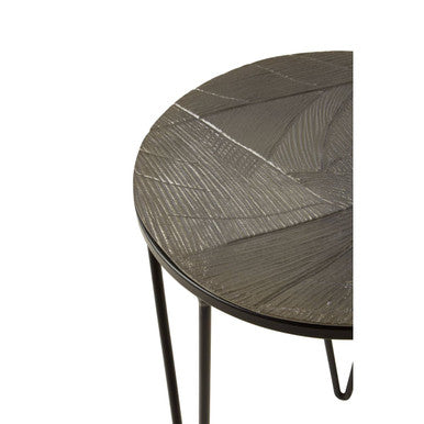 Mirano Copper Nickel and Gold Finish Set of 3 Side Tables