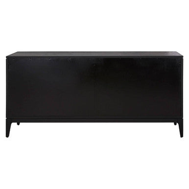 Salvar Natural and Black Oak Wood 4 Door Sideboard