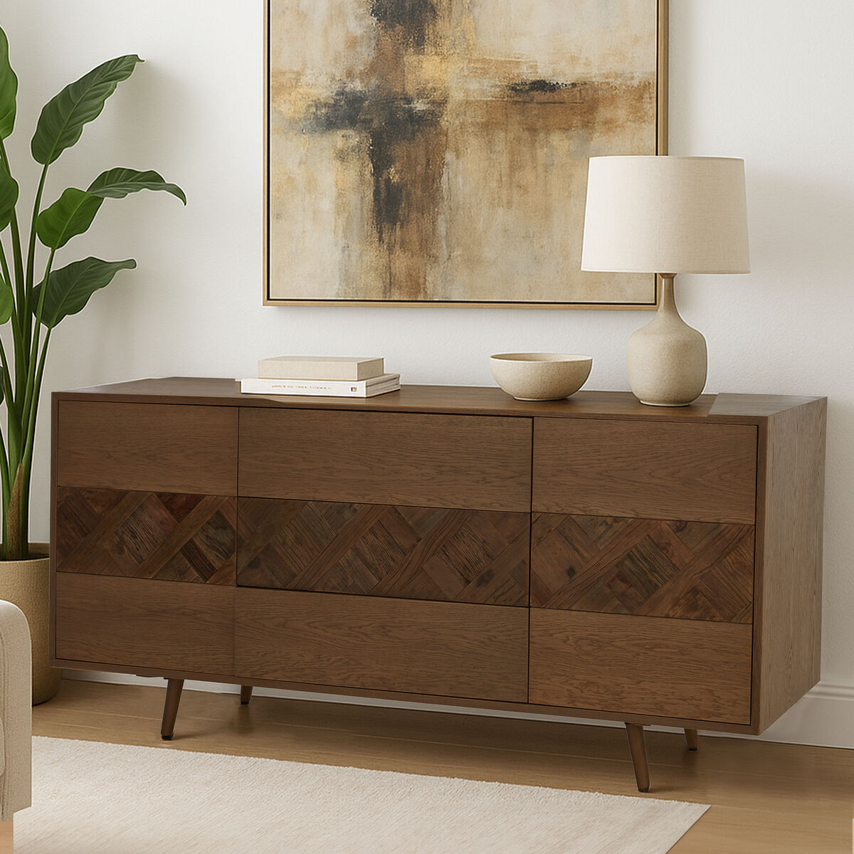 Salvar Natural Oak and Elm Wood Sideboard