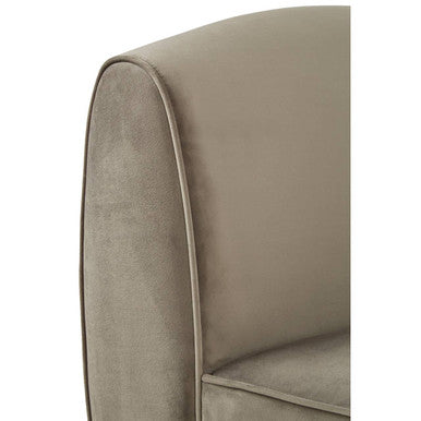 Batix Grey Velvet Left Arm Chaise Longue