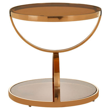 Tula Smoked Glass Round Side Table