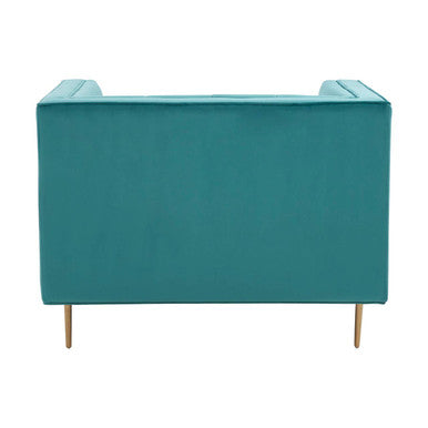 Otylia Green Velvet Channel Tufted Armchair