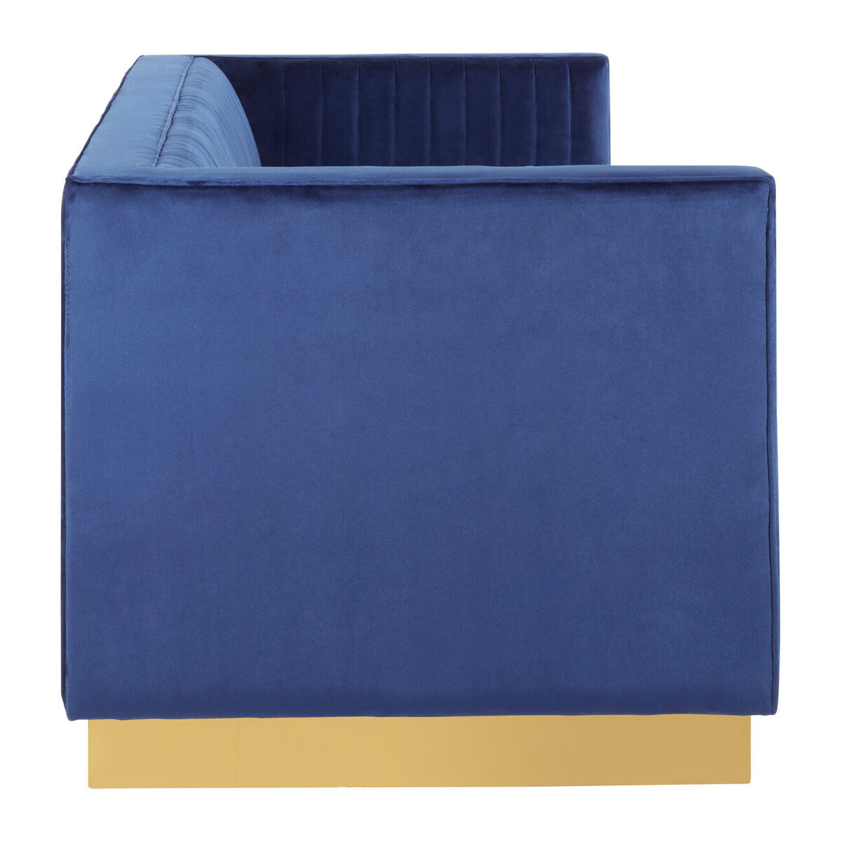 Opal Deep Blue Velvet 3 Seater Sofa