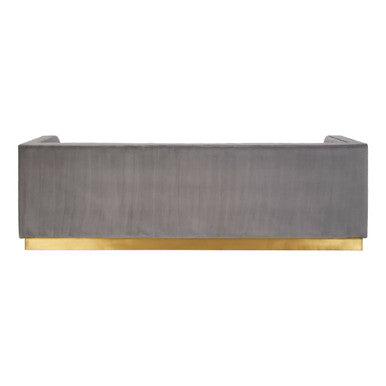 Opal Grey Velvet 3 Seater Sofa