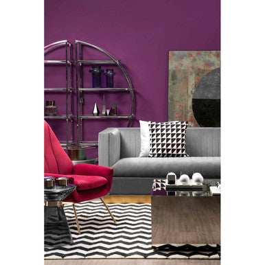 Opal Grey Velvet 3 Seater Sofa