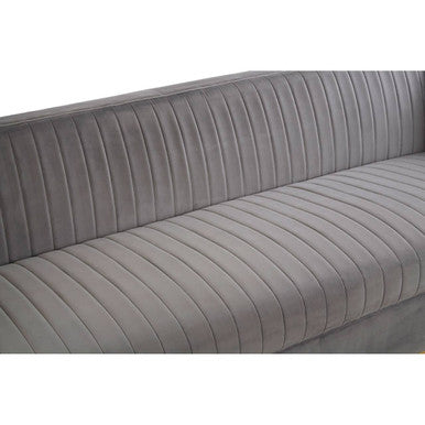 Opal Grey Velvet 3 Seater Sofa