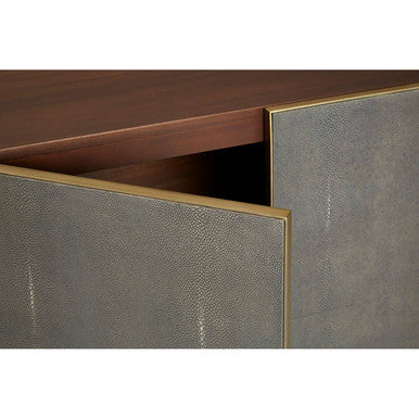 Kempton Grey Shagreen Effect 4 Door Sideboard