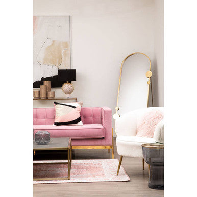 Textured Shahgreen Top and Gold Finish Square Coffee Table | Kempton