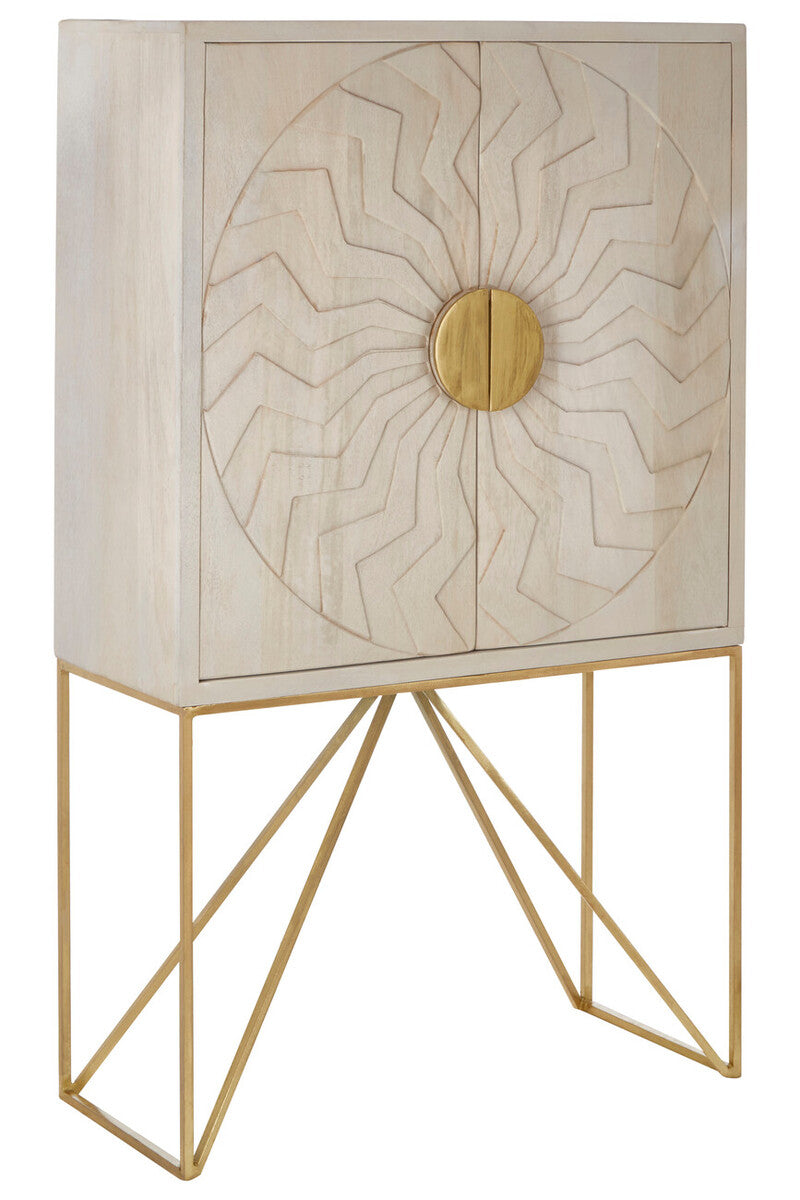 Sadras Whitewash Mango Wood Cabinet